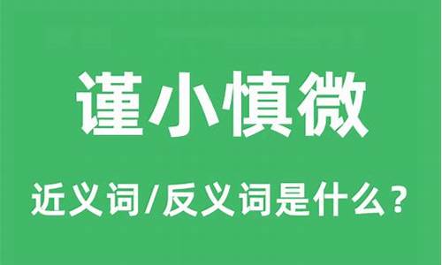 谨小慎微的微是什么意思_谨小慎微的微是什么意思解释